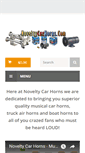 Mobile Screenshot of noveltycarhorns.com